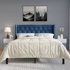 ChaletPosh Velvet Upholstered Bed with 2 Nightstands - 2 of 4