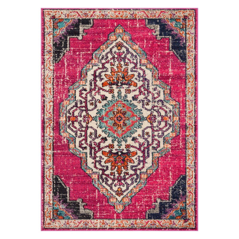 4'x5'7in Medallion Area Rug Pink - Safavieh