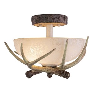 Vaxcel Lodge 2 - Light Flush Mount in  Noachian Stone - 1 of 4