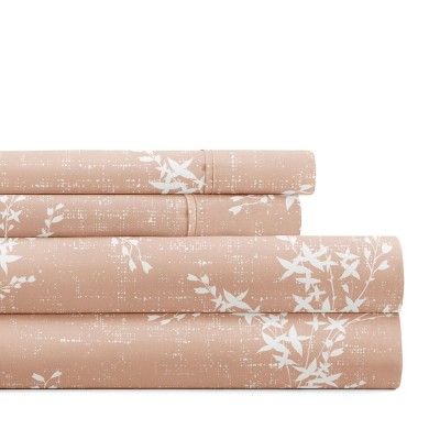 Pattern Bed Sheet Set, Soft Double Brushed Microfiber, 4 Piece, Delicate Details - Becky Cameron