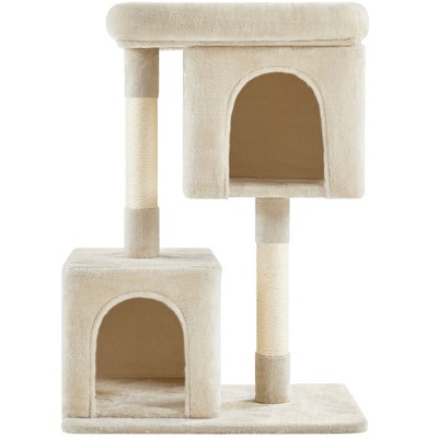 Yaheetech 33.5" Cat Condo with Plush Perch for Small Cats