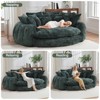 Aukfa 81.1" Cloud Couch Sleeper Sofa, Oversized Round Chaise Lounge Chair Indoor, with 18 Pillows, Upholstered Barrel Daybed for Living Room - 2 of 4