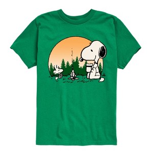 Boys' - Peanuts - Campfire Mugs Short Sleeve Graphic T-Shirt - 1 of 4