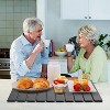 LunaLulinlk Large Stone Drying Mat for Kitchen Counter 24"×16" - Diatomaceous Earth Dish Drying Mat, Quick Dry Dark Gray - 3 of 4