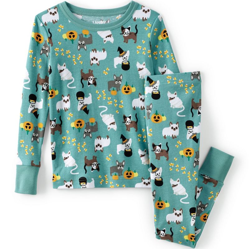 Lands' End Kids Pattern Snug Fit Pajama Set, 1 of 3