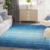 Lahome Abstract Ombre Plush Area Rug – Soft Gradient Accent with Non-Slip Backing - 2 of 4