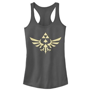 Juniors Womens Nintendo Triforce Racerback Tank Top - 1 of 3