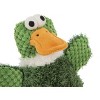 goDog Checkers Skinny Duck Squeaky Plush Dog Toy, Chew Guard Technology - Green, Small - 3 of 4