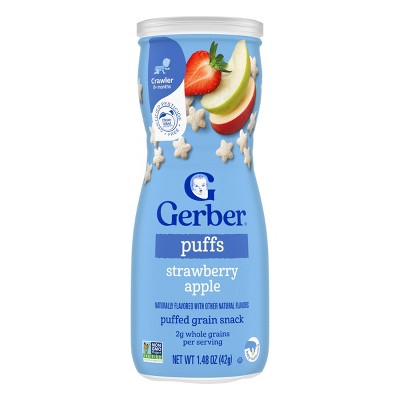Gerber Strawberry Apple Puffs Baby Snacks