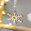 SEVOBAL Tree Ornaments Set of 12 Intricate Snowflake Hanging Decor with Frosted Finish Christmas Display Accents, White, 9.8"*4.7"*0.6" - 4 of 4