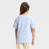 Girls' Short Sleeve Oversized Capybara Graphic T-Shirt - Cat & Jack™ Light Blue - 3 of 4