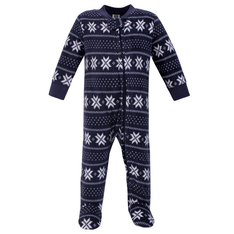 Hudson Baby Infant Boy Fleece Zipper Sleep and Play 2pk, Sweater Plaid, 4 of 5
