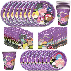 Treasures Gifted Club Squishmallows Birthday Party Supplies - Tableware Classic Set for 16 Guests - Plates, Cups & Napkins - 1 of 4