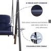Kozyard 3-Seat Patio Swing – Outdoor Porch Swing Chair with Metal Seat and Back, Comfortable Cushion, and Adjustable Canopy for Backyard or Balcony - 4 of 4