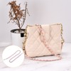 Unique Bargains PU Leather Handbag DIY Accessories Iron Flat Purse Chain Strap 2 Pcs - 3 of 3