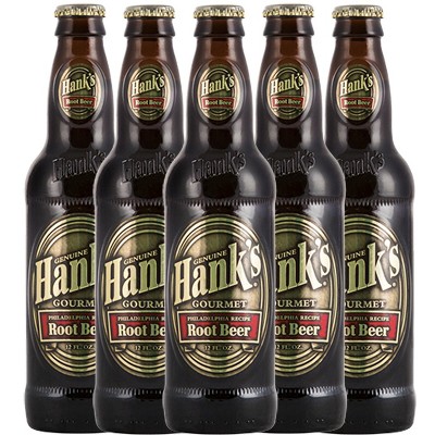 Hank's Genuine Gourmet Root Beer, 12 fl oz Bottles – Premium Craft Soda with Rich, Creamy Flavor – Authentic Philadelphia Recipe, Pack of 5