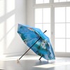 Unique Bargains Umbrella Manual 8-rib Double Layer Flower Sun Protection Vinyl Impact Cloth Hibiscus 1 Pcs - 2 of 4