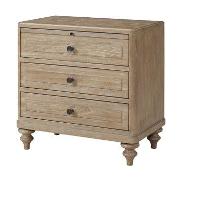 3 Drawer Nightstand With Sand Finish