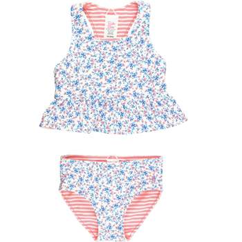 Girls Stars And Stripes Forever One Shoulder Two Piece Swimsuit - Mia Belle  Girls, 6y/6x : Target