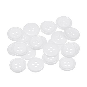 Unique Bargains Sewing Resin Round Flat 4-Hole Replacement Craft Buttons 20 Pcs - 1 of 4