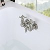 Sumerain Vintage Tub Faucet Wall Mount Tub Filler Two Cross Handles High Flow, Brushed Nickel - 3 of 4