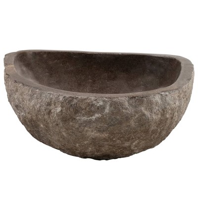 Natural River Stone Oval Bathroom Vanity Sink