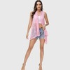 Anna-Kaci Women's Open Front Sleeveless Crochet Knit Vest with Asymmetrical Hem and Lightweight Draped Design - 3 of 4