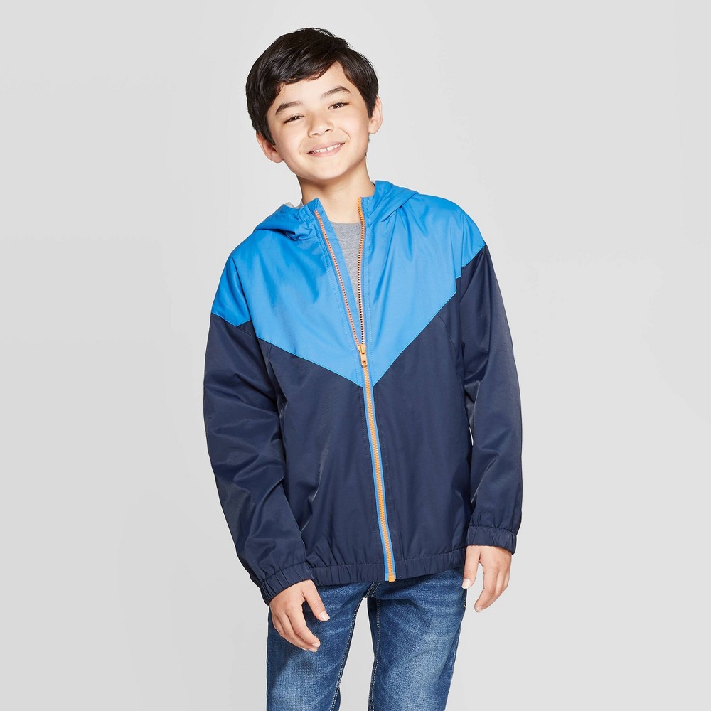 Boys' Long Sleeve Windbreaker Jacket - Cat & Jack Navy XXL, Boy's, Blue was $19.99 now $11.99 (40.0% off)