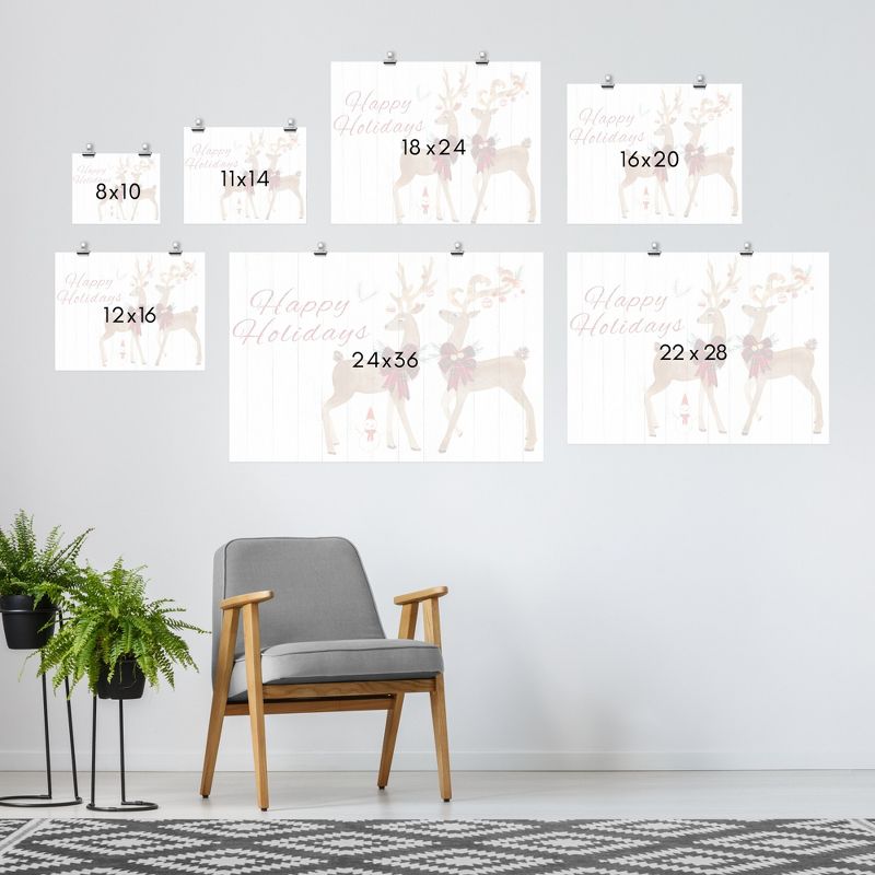 24" x 36" Reindeer Christmas by Pi Holiday Poster Art Print Wall Art - Americanflat, 4 of 8