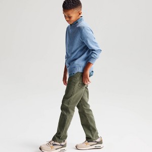 Boys' 5-Pocket Straight Denim Pants - Cat & Jack™ Olive Green 18
