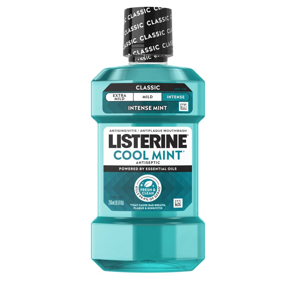 UPC 312547427203 product image for Listerine Antiseptic Intense Mouthwash for Bad Breath - Cool Mint - 250ml | upcitemdb.com