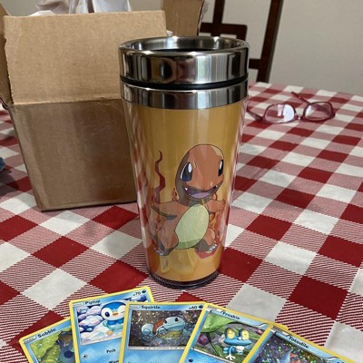 Pokemon 16oz Travel Mug Set: Charizard, Charmander, Pikachu, Group