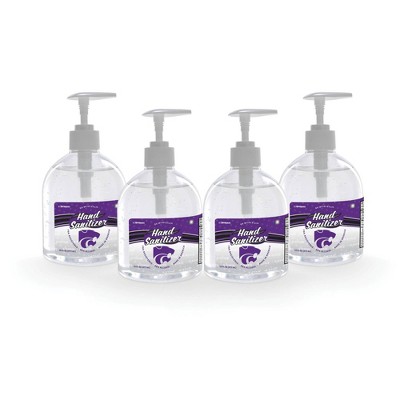 NCAA Kansas State Wildcats 16oz Pump Top Hand Sanitizer - 4pk