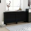 vidaXL Radiator Cover Black 67.7"x7.5"x32.1" MDF - 2 of 4