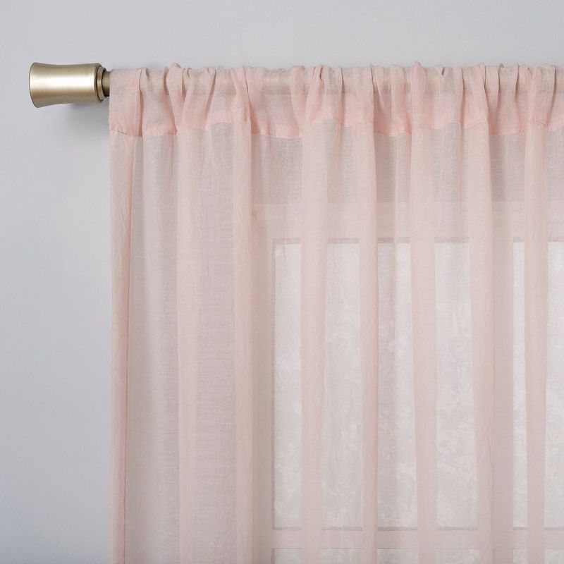No. 918 Sheer Avril Crushed Texture Rod Pocket Curtain Panel, 3 of 15