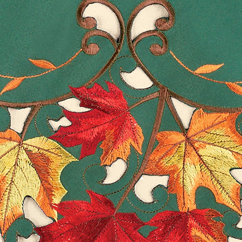 Collections Etc Lovely Embroidered Maple Leaf Table Linens, 3 of 4