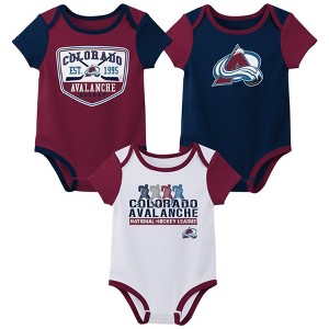NHL Colorado Avalanche Infant Boys' 3pk Bodysuit - 0-3M : Target