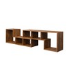 TV Stand, l Shaped Tv Stand With Open Shelves Console Table, Entertainment Center TV Console, Double L-Shaped TV Stand,brown - 3 of 4