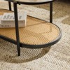 Karl Home White Rattan Oval Coffee Table - 2 of 2