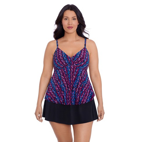 Women's Trimshaper Leona Tankini Swimsuit - Serape Stripe - image 1 of 3