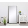 Elegant Lighting Metal frame rectangle mirror 30 inch in Black - 2 of 4