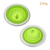 Unique Bargains Silicone with Detachable Stainless Steel Edge Sink Strainer 2 Pcs Green - 3 of 4