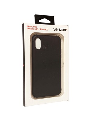 Verizon Shock Absorbing Rubberized Slim Case for iPhone XS/X - Black