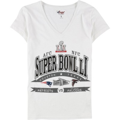 G-III Sports Womens SuperBowl LI Graphic T-Shirt, White, Medium