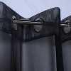 Outdoor Decor No Se'em Sheer Grommet Outdoor Curtain Panel for Outdoor 50" x 84" Black - 3 of 4