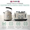 Haden Dorset 4 Slice Wide Slot Stainless Steel Toaster Bundled with 1.7 Liter Stainless Steel Electric Kettle with 360-Degree Base, Putty & Chrome - image 2 of 4