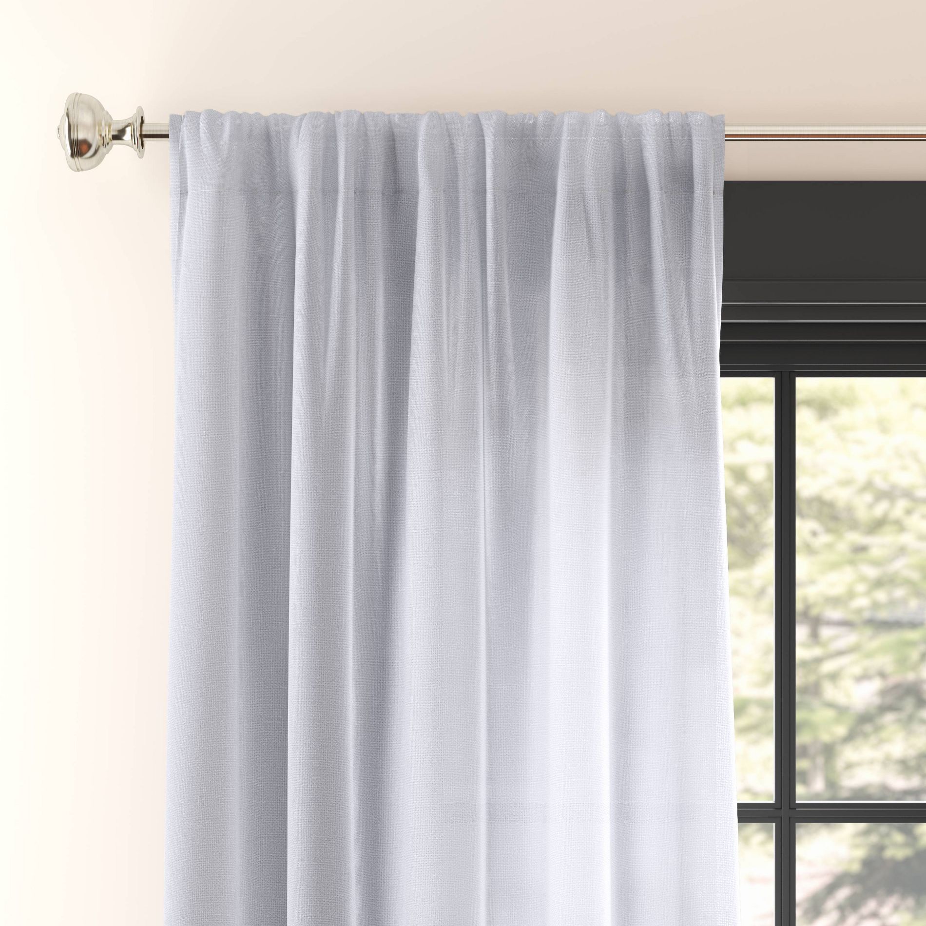 84"x49" Universal Blackout Window Curtain Liner White - Threshold™: Solid Panel, Machine Wash, Indoor Use