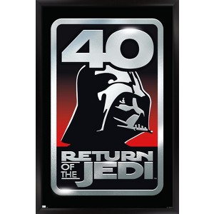 Trends International Star Wars: Return of the Jedi - 40th Vader Logo Framed Wall Poster Prints - 1 of 4