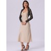 Allegra K Women's Floral Lace Ruffle Long Sleeve Open Front Cropped Cardigan - 4 of 4