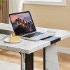 70.9" Modern Rectangular Dining Table for 8,Marble-Look Waterproof Top for Large Kitchen or Dining Room Table–The Pop Home - 3 of 4